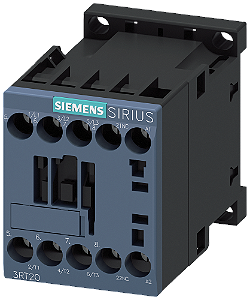 Contator De Potência CA-3e/CA-3 9 A 4 Kw / 400 V De 3 Polos Ca 42 V 50/60 Hz Contatos Auxiliares 1 Nf Conexão Parafusada Tamanho Da Estrutura S00 Contator De Potência Sirius Para A Comutação De Motores Os Contactores São Parte 3RT2016-1AD02 Siemens