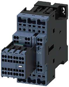 Contator De Potência AC-3e/AC-3 9 A 4 Kw / 400 V De 3 Polos 24 V Cc 0,7-1,25 Uc Com Varistor Inserido Contatos Auxiliares 1 Na + 1 Nf Terminal De Mola Tamanho S0 Adequado Para Saídas Clp Não Com Contato Auxiliar Expansível 3RT2023-2KB40 Siemens