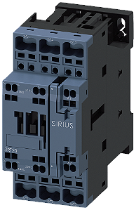 Contator De Potência CA-3e/CA-3 25 A 11 Kw / 400 V De 3 Polos 230 V Ca 50/60 Hz Contatos Auxiliares 1 Na + 1 Nf Terminal De Mola Tamanho Da Estrutura S0 Contator De Potência Sirius Para A Comutação De Motores Os Contactores São 3RT2026-2AL20 Siemens