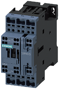 Contator De Potência AC-3e/AC-3 25 A 11 Kw / 400 V De 3 Polos 24 V Cc 0,7-1,25 Uc Com Varistor Inserido Contatos Auxiliares 1 Na + 1 Nf Terminal De Mola Tamanho S0 Adequado Para Saídas Clp Não Com Contato Auxiliar Expansível 3RT2026-2KB40 Siemens