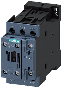Contator De Potência CA-3e/CA-3 32 A 15 Kw / 400 V De 3 Polos Ca/Cc 95-130 V 50/60 Hz Com Varistor Integrado Contatos Auxiliares 1 Na + 1 Nf Conexão Parafusada Tamanho Da Estrutura S0 Contator De Potência Sirius Para A Comutação 3RT2027-1NF30 Siemens