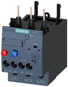 Relé De Sobrecarga 4,5 6,3 A Térmico Para Proteção De Motor Tamanho S0 Classe 10 Montagem Em Contator Circuito Principal Parafuso Circuito Auxiliar Parafuso Reset Manual Automático Relé De Sobrecarga Térmico Sirius Para A 3RU2126-1GB0 Siemens