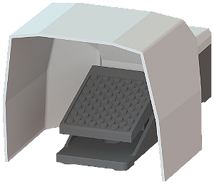 Interruptor De Pé 1 Pedal Com Tampa Sem Engate Caixa Metálica IP65 1NA+1NF Passagem De Tubulação M20 X 1,5 Botão De Base Sirius 3SE29 Como Dispositivo De Acionamento Em Partes Da Instalação Especialmente Ameaçadas P Ex Em 3SE2902-0AA20 Siemens