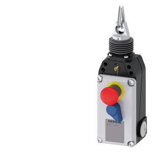 Comutador Acionado Por Cabo Com Parada De Emergência Caixa Metálica IP67 3 xM20 x1,5 Elemento De Chaveamento De Ação Lenta 1NA+3NF Engate Segundo En Iso 13850 Com Dispositivo Que Desencrava Por Rotação Para Comprimentos De Cabo 3SE7141-1EG10 Siemens