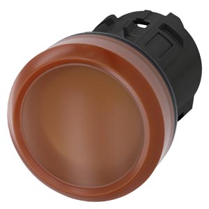 Indicador Luminoso 22 Mm Redondo Plástico Âmbar Lente Plano Luz De Aviso Sirius Act Para A Sinalização De Estados De Comutação Ou Avarias Em Instalações Com Uma Luminosidade Brilhante Graças À Tecnologia Led Eficiente Do 3SU1001-6AA00-0AA0 Siemens