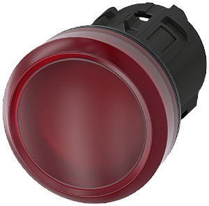 Indicador Luminoso 22 Mm Redondo Plástico Vermelho Lente Plano Luz De Aviso Sirius Act Para A Sinalização De Estados De Comutação Ou Avarias Em Instalações Com Uma Luminosidade Brilhante Graças À Tecnologia Led Eficiente Do 3SU1001-6AA20-0AA0 Siemens