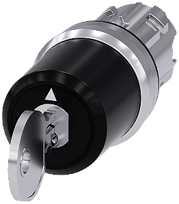 Front Comut Anel Chv Ces 3Pos Rmvi Ret 3SU1030-5BL21-0AA0 SIEMENS
