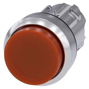 Botão Iluminado 22 Mm Redondo Metal De Alto Brilho Âmbar Botão De Pressão Alto Tecla Com Retorno Botão De Pressão Iluminado Sirius Act Para A Comutação E O Comando De Consumidores Elétricos Sob O Nome De Marca Sirius Act A 3SU1051-0BB00-0AA0 Siemens