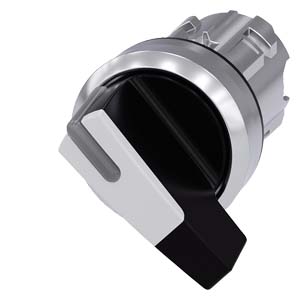 Interruptor Com Manípulo Iluminável 22 Mm Redondo Metal De Alto Brilho Branco Manípulo Comprimento 2 Posições De Comutação O<Lt/>I Tecla Com Retorno Ângulo De Comutação 45 10 30h/12h Interruptor Com Manípulo Sirius Act Para 3SU1052-2CC60-0AA0 Siemens