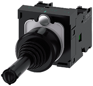 Comutador De Barras Cruzadas 22 Mm Redondo Plástico Preto 2 Posições De Comutação Horizontal Tecla Com Retorno Sem Travamento Mecânico Na Posição O Com Suporte 1NA 1NA Conexão Parafusada Comutador De Coordenadas Sirius Act 3SU1100-7AC10-1NA0 Siemens