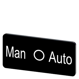 Placa De Designação Para Encaixar Ou Colar No Suporte De Placa Tamanho Da Etiqueta 12,5x27 Mm Placa Preta Inscrição Em Branco Com Inscrição Man O Auto Placa De Designação Para A Inscrição Dos Aparelhos De Comando E 3SU1900-0AC16-0DY0 Siemens