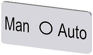 Placa De Designação Para Encaixar Ou Colar No Suporte De Placa Tamanho Da Etiqueta 12,5x27 Mm Placa Prateada Inscrição Em Preto Com Inscrição Man O Auto Placa De Designação Para A Inscrição Dos Aparelhos De Comando E 3SU1900-0AC81-0DY0 Siemens