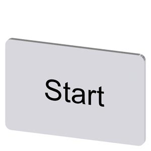 Placa De Designação Para Encaixar Ou Colar No Suporte De Placa Tamanho Da Etiqueta 17,5x27 Mm Placa Preta Inscrição Em Branco Com Inscrição Start Placa De Designação Para A Inscrição Dos Aparelhos De Comando E Comunicação 3SU1900-0AD16-0DT0 Siemens