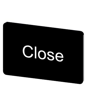 Placa De Designação Para Encaixar Ou Colar No Suporte De Placa Tamanho Da Etiqueta 17,5x27 Mm Placa Preta Inscrição Em Branco Com Inscrição Close Placa De Designação Para A Inscrição Dos Aparelhos De Comando E Comunicação 3SU1900-0AD16-0DX0 Siemens