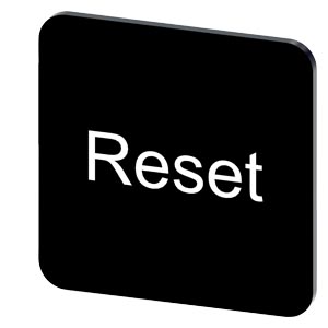 Placa De Designação Para Colar Em Carcaça Tamanho Da Etiqueta 22x22 Mm Placa Preta Inscrição Em Branco Com Inscrição Reset Placa De Designação Para A Inscrição Dos Aparelhos De Comando E Comunicação Sirius Act Sob O Nome De 3SU1900-0AF16-0DU0 Siemens