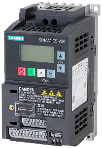 V20 200-240V 1AC Lo 0,37kW 2,3A Conversor De Frequência Sinamics V20 Simples Robusto Eficiente Para Aplicações Industriais E Comerciais Na Faixa De Tensão 1CA 200 V A 240 V O Sinamics V20 É Caracterizado Por Tempos Curtos 6SL3210-5BB13-7UV1 Siemens