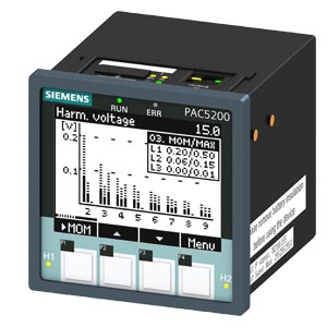 Sentron Dispositivo De Medição E Power Quality Recorder 7KM PAC5200 Lcd L-L 690 V L-N 400 V 10 A Trifásico Modbus Tcp Energia Aparente/Ativa/Reativa / Cos Phi Oscilações Harmônicas 2 - 40 Distorção Harmônica Total Classe 7KM5412-6BA00-1EA2 Siemens