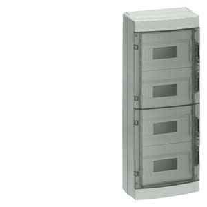 Simbox Universal Wp Distribuidor Mural Ap IP65 De 4 Fileiras 72TE Sem Régua De Terminais Simbox Wp Alpha 8GB1 Para Aplicações Como Subdistribuidor Ou Distribuidor De Andar Na Instalação Predial Elétrica De Construções Residenciais E 8GB1374-3 Siemens