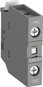 Bloco De Contato Auxiliar Frontal Com 1 Polo Normalmente Fechado (1Nf)Para Contatores Af.. Af..Z De 9 À 38 CA4-01 1SBN010110R1001 ABB