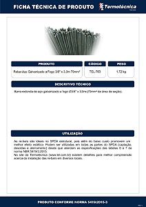 Rebar Aco Gf 3/8X3,0Mts 70Mm2 Tel-763 Termotécnica