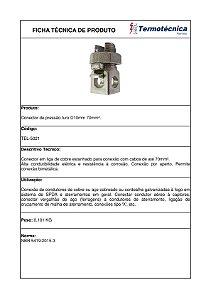 Conector De Pressao Split-Bolt Furo Diam.10Mm Estanhado 70Mm2 Tel-5021 Termotécnica