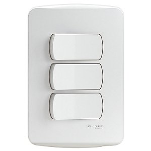 Conjunto 1 Interruptor Simples + 2 Interruptores Paralelos 10A 250V Pl/Br S3B62290 SCHNEIDER