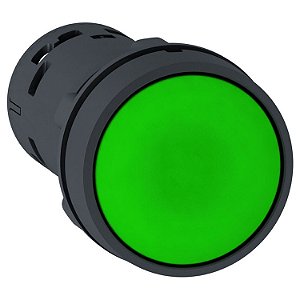Botão Monobloco Ø22Mm Plástico, Retorno Por Mola, Verde, 2Na XB7NA33 SCHNEIDER