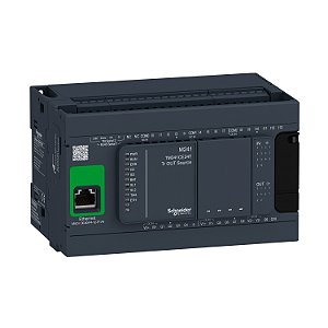 Controlador Lógico Programável - 14 Entradas / 10 Saídas Digitais - Saídas Source (Pnp) - Modbus Tcp/Ethernet Ip/Opc Ua - 24 Vdc TM241CE24T SCHNEIDER