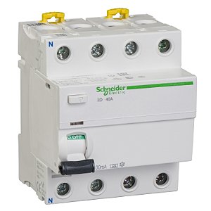 Interruptor Diferencial Residual Acti9 Iid 4P 40A 100Ma Classe A 415V A9R22440 SCHNEIDER