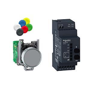 Pacote Botao Metalico Wireless C Recept Program 10 Pastilhas XB4RFA02 SCHNEIDER