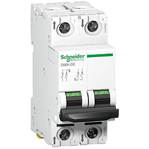 Disjuntor C60H-Dc 2P Curva C 30A 500Vdc A9N61534 SCHNEIDER