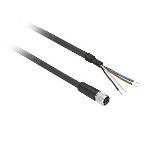 Cabo Com Conector M12 Femea Reto 5M XZCP1164L5 SCHNEIDER