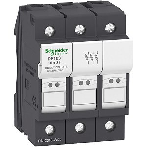 Porta Fusivel Sem Indicador Tripolar 32A 10X38 DF103 SCHNEIDER