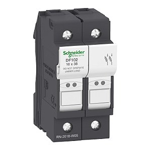 Porta Fusivelsem Indicador Bipolar 32A 10X38 DF102 SCHNEIDER