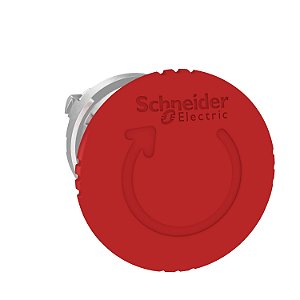 Cabeçote Para Botão De Emergência Ø22Mm Metálico, Girar Para Destravar, Cogumelo Ø40Mm, Vermelho ZB4BS844 SCHNEIDER