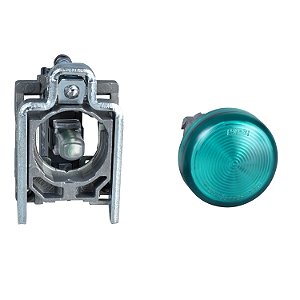 Sinalizador Modular Ø22Mm Metálico Para Lâmpada Ba9S, Verde, ≤250V XB4BV63 SCHNEIDER