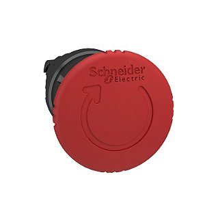 Cabeçote Para Botão De Emergência Ø22Mm Metálico, Girar Para Destravar, Cogumelo Ø40Mm, Vermelho, Borda Preta ZB4BS8447 SCHNEIDER