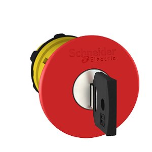Cabeçote Para Botão De Emergência Ø22Mm Plástico, Chave Para Destravar, Cogumelo Ø40Mm, Vermelho ZB5AS944 SCHNEIDER