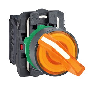 Comutador Luminoso Ø22Mm Plástico 2 Posições Fixas, Laranja, Na+Nf, 230V XB5AK125M5 SCHNEIDER