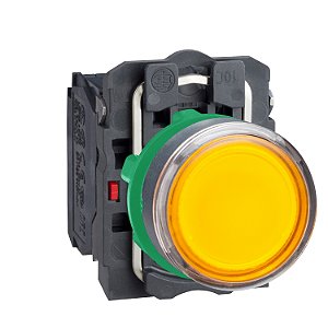 Botão Luminoso Ø22Mm Plástico, Retorno Por Mola, Laranja, Na+Nf, 230Vca XB5AW35M5 SCHNEIDER