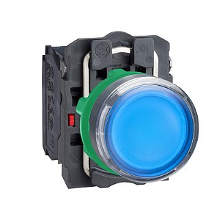 Botão Luminoso Ø22Mm Plástico, Retorno Por Mola, Azul, Na+Nf, 110Vca XB5AW36G5 SCHNEIDER