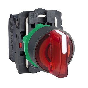 Comutador Luminoso Ø22Mm Plástico 3 Posições Fixas, Vemelho, Na+Nf, 24V XB5AK134B5 SCHNEIDER