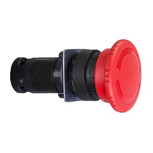 Botão Monobloco Ø22Mm Plástico, Emergência, Cogumelo Ø40, Vermelho, Na+Nf XB7ES545P SCHNEIDER