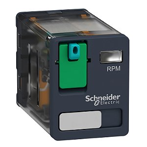 Relé De Potência, 15A, 2Naf, Botão De Teste, 24Vcc RPM21BD SCHNEIDER
