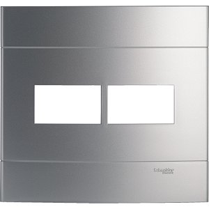 Placa 4X4 2 Postos Separados Prata Artico PRM044426 SCHNEIDER