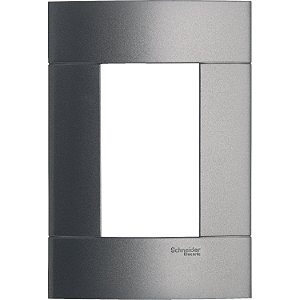 Placa 4X2 3 Postos Prata Fume PRM044235 SCHNEIDER