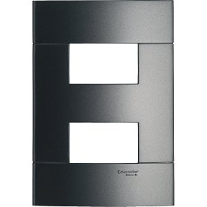 Placa 4X2 2 Postos Separados Prata Fume PRM044225 SCHNEIDER