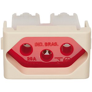 Modulo Tomada 2P+T 20A 250V Fundo Vermelho 1M Mf PRM04742 SCHNEIDER