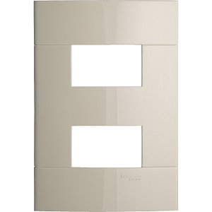 Placa 4X2 2 Postos Separados Marfim Saara PRM044222 SCHNEIDER