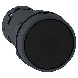 Botão Monobloco Ø22Mm Plástico, Com Retenção, Preto, Na+Nf XB7NH25 SCHNEIDER